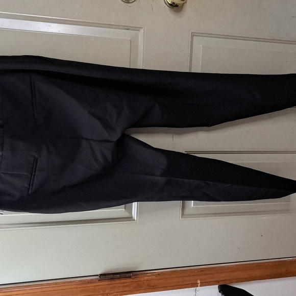 SuitShop Satin Waist Band Tuxedo Black Pants - Picture 9 of 10